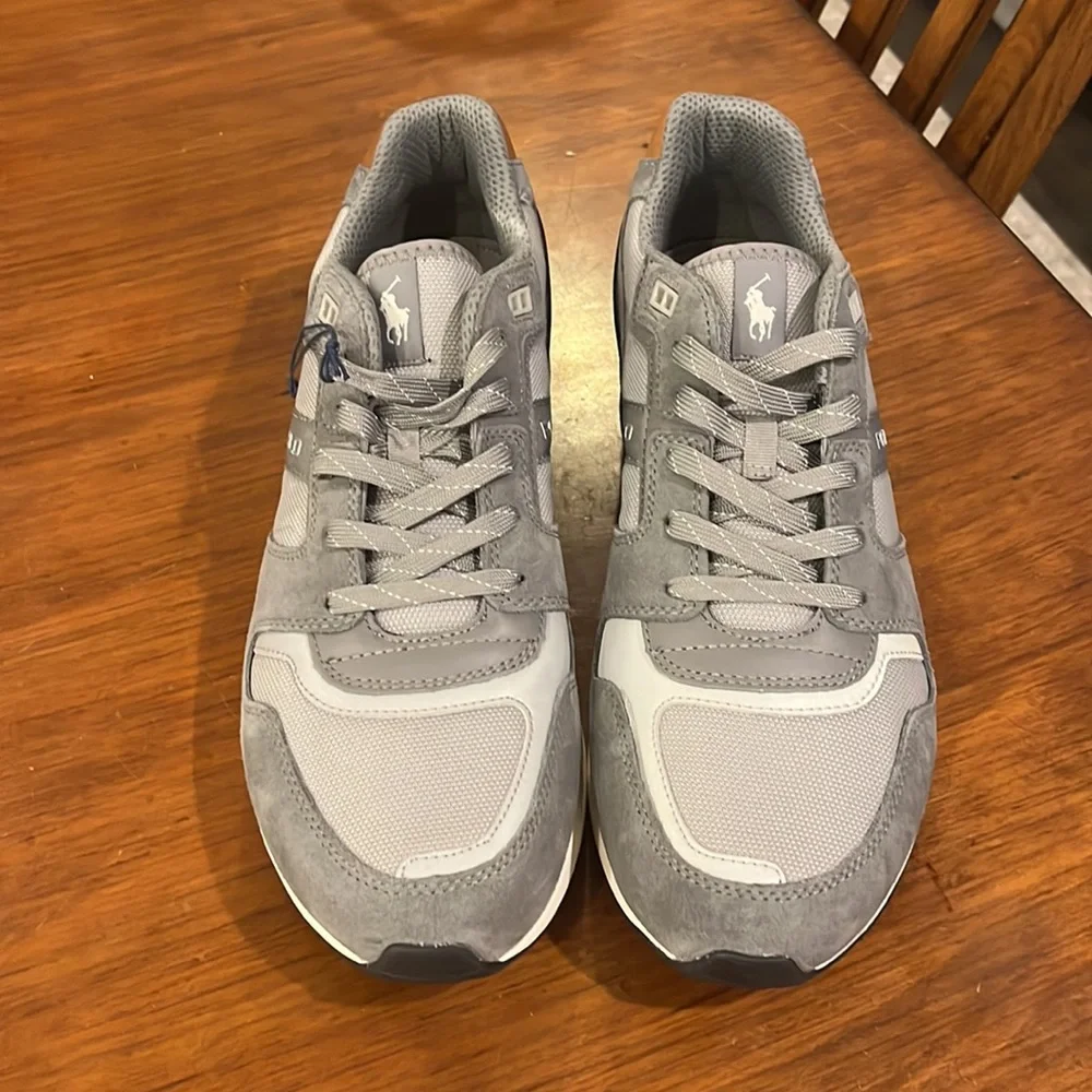 Polo Ralph Lauren Train 100 SK-ATH Shoes Sneakers new grey Mens Size 12